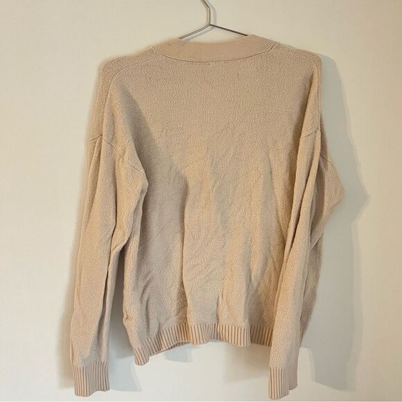 Joie Cozy Beige Button-Up Cardigan Medium - Picture 5 of 5